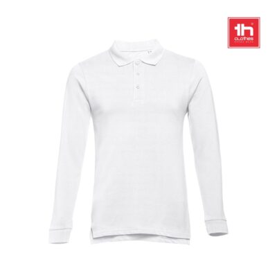 THC BERN WH. Polo de manga comprida para homem em algodão