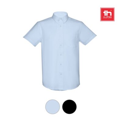 THC LONDON. Camisa oxford de manga curta para homem