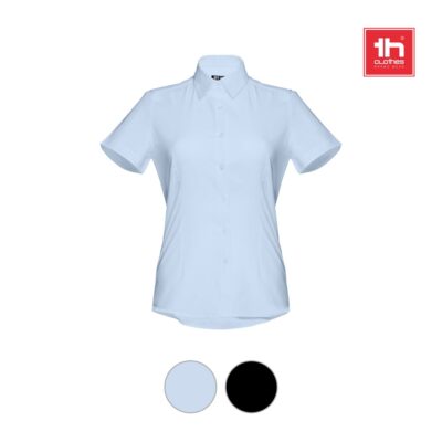 THC LONDON WOMEN. Camisa oxford de manga curta para senhora