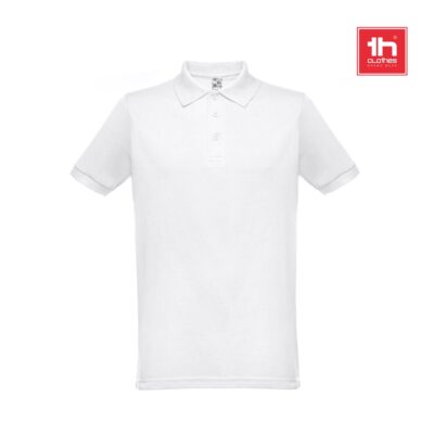 THC BERLIN WH. Polo de manga curta para homem. Cor branca