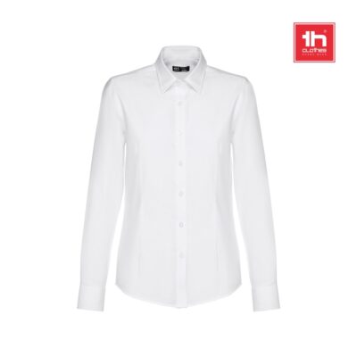 THC TOKYO WOMEN WH. Camisa oxford de manga comprida para senhora. Cor branca