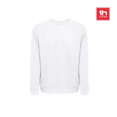 THC COLOMBO WH. Sweatshirt (unissexo) em felpa italiana sem carda. Cor branca