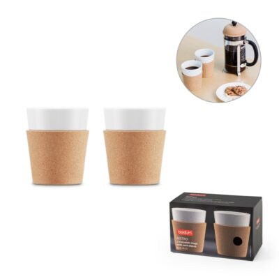 BISTRO 300. Conjunto de 2 canecas em porcelana 300ml