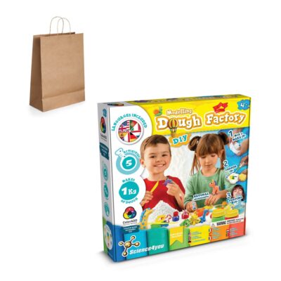 Modeling Dough Factory Kit IV. Jogo didático fornecido com saco de oferta em papel kraft (115 g/m²)