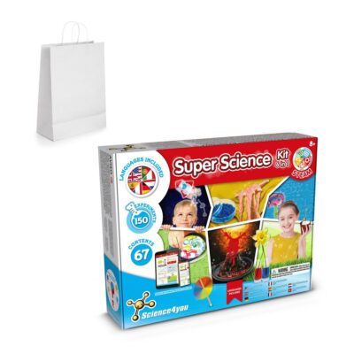 6 in 1 Super Science Kit II. Kit didático fornecida com saco de oferta em papel kraft (100 g/m²)