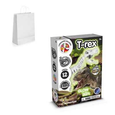 Fossil Excavation Kit II. Jogo didático fornecido com saco de oferta em papel kraft (90 g/m²)