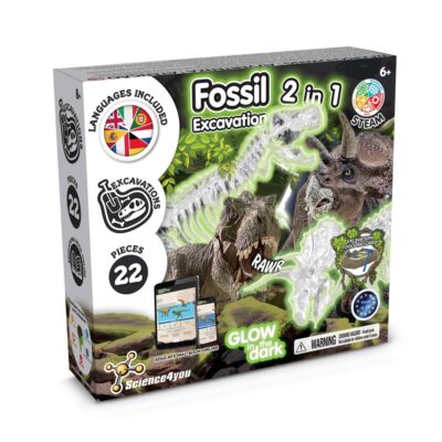 2 in 1 Fossil Excavation Kit I. Jogo didático para crianças