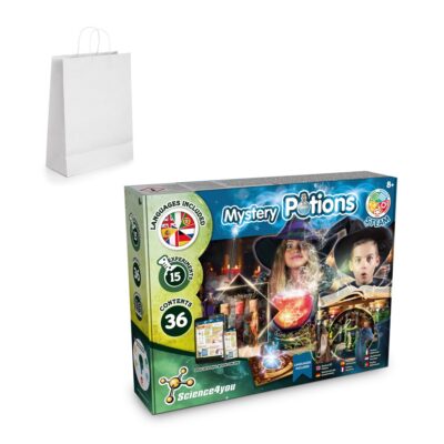 Mystery Potions Kit II. Kit didático fornecida com saco de oferta em papel kraft (100 g/m²)