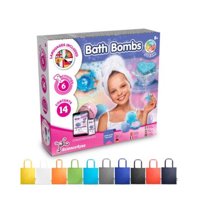 Bath Bombs Kit V. Brinquedo didático fornecido com saco de oferta dobrável em 190T