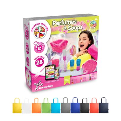 Perfume & Soap Factory Kit V. Jogo didático fornecido com saco de oferta dobrável em 190T