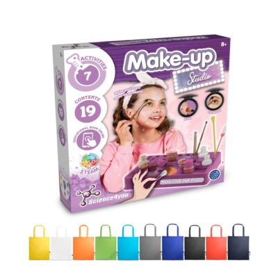 Makeup Studio Kit II. Kit didático fornecido com saco de oferta dobrável em 190T