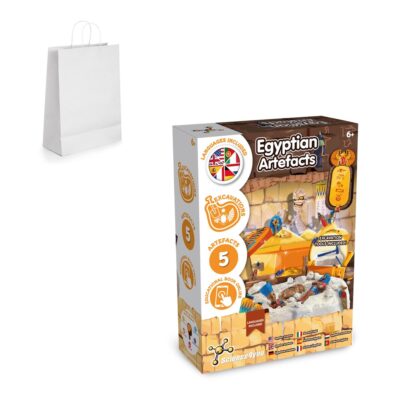 Ancient Egypt Excavation Kit II. Jogo didático fornecido com saco de oferta em papel kraft (90 g/m²)