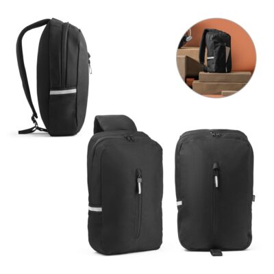 DELFOS. Mochila à tiracolo em 300D PET (100% rPET) e 600D PET (100% rPET)