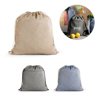 CHANCERY. Saco tipo mochila em algodão reciclado (140 g/m²)