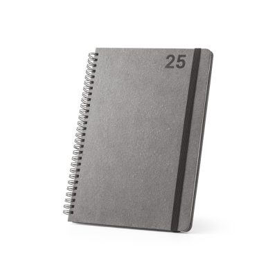 SIMMEL B5. Agenda B5 com argolas em pele reciclada