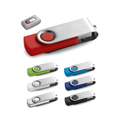 CLAUDIUS 16GB. Pen Drive USB de 16 GB com clipe em metal