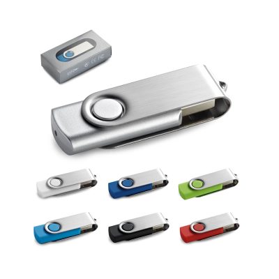 CLAUDIUS 4GB. Pen Drive USB de 4 GB com clipe em metal