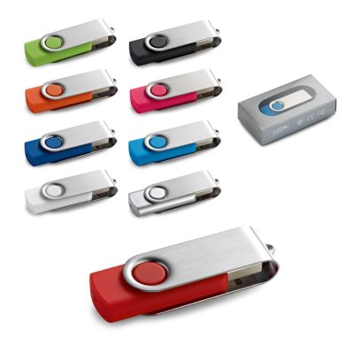 CLAUDIUS 8GB. Pen Drive USB de 8 GB com clipe em metal